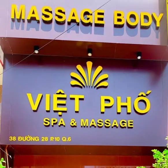 Biển alu chữ nổi cho tiệm massage