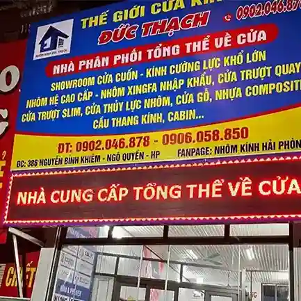 Biển LED ma trận hiển thị dịch vụ nhôm kính