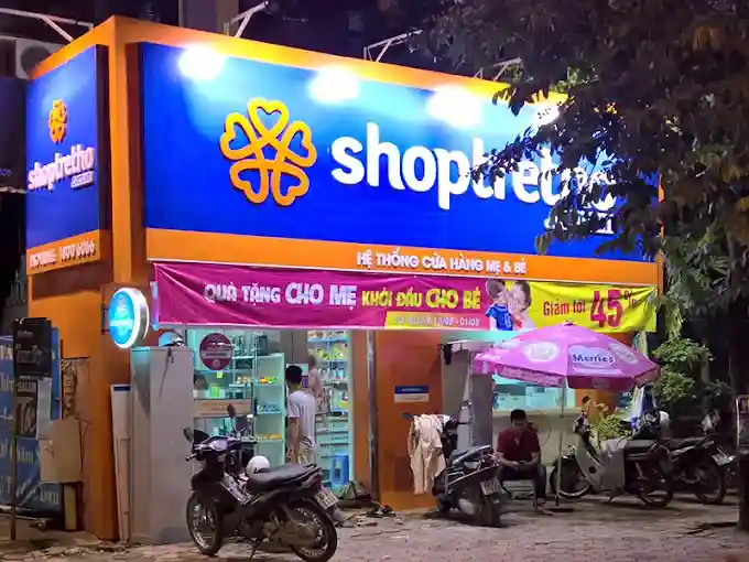 Biển alu chữ nổi shop mẹ và bé