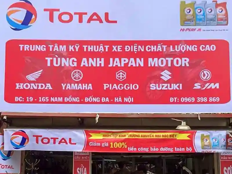 Biển quảng cáo tiệm sửa xe máy nổi bật, dễ thu hút khách