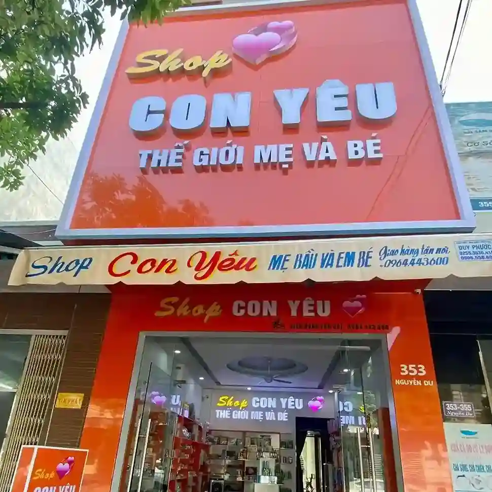 Thi công biển quảng cáo shop mẹ và bé