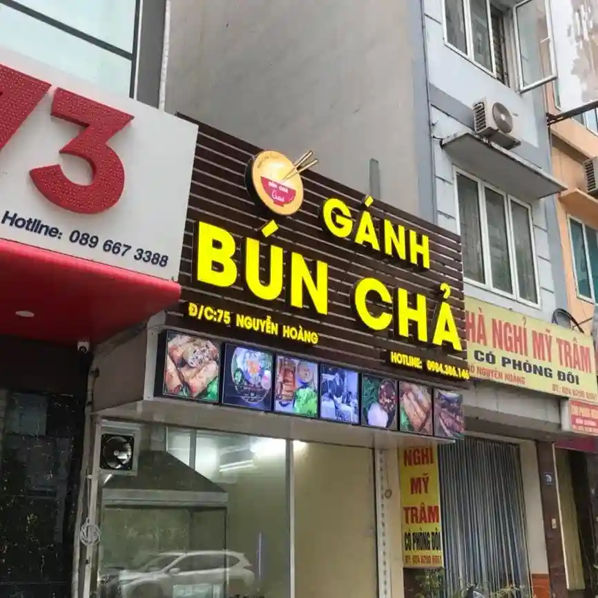 Mẫu biển quảng cáo bún chả thu hút khách với phong cách hiện đại.