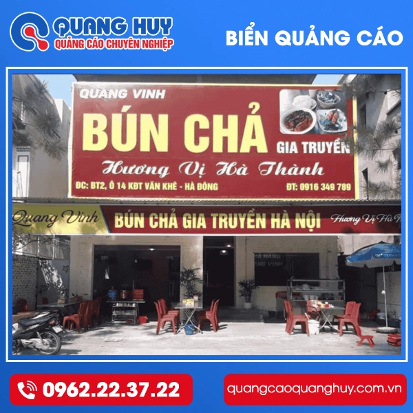 Biển Quảng Cáo Bún Chả
