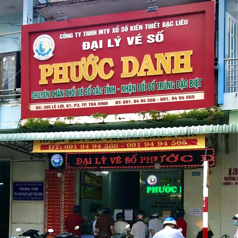 Mẫu biển quảng cáo đại lý xổ số đẹp, rõ nội dung
