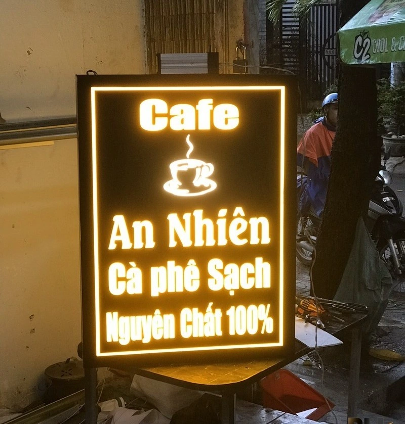 Biển hộp đèn âm bản