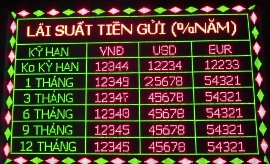 Biển Led tỉ giá