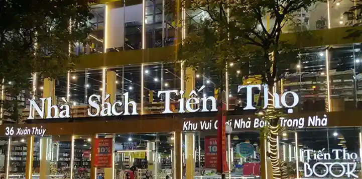 Biển quảng cáo nhà sách đẹp và nổi bật cho mặt tiền cửa hàng