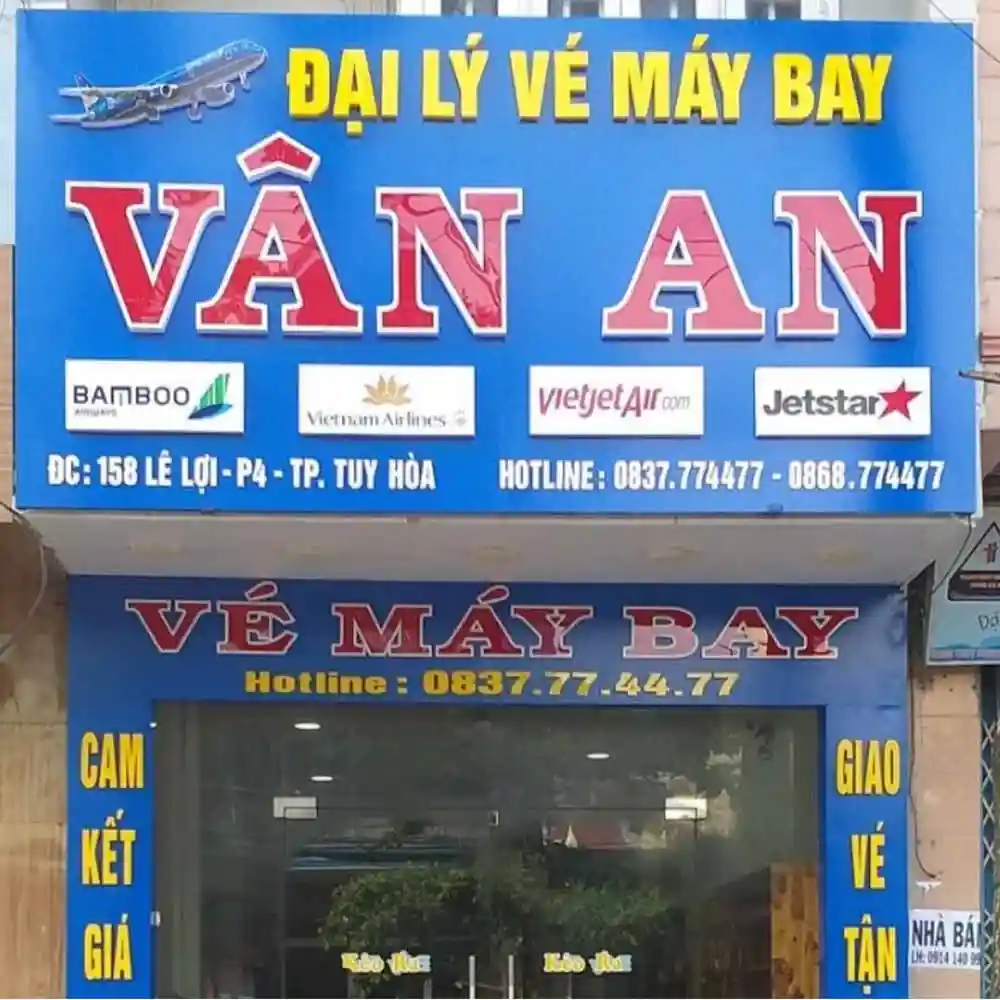 Biển quảng cáo phòng vé máy bay bằng Alu chữ nổi