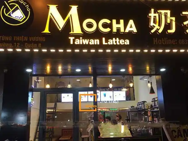 Biển quảng cáo trà sữa bằng chất liệu Alu Biển quảng cáo trà sữa bằng chất liệu Alu