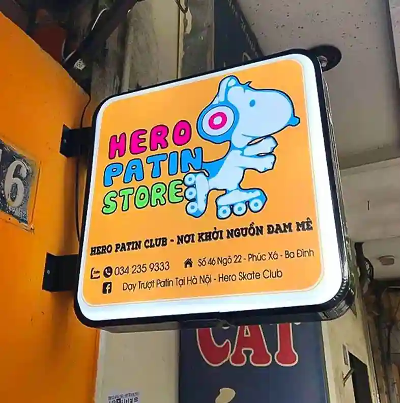 Biển vẫy vuông Shop Patin