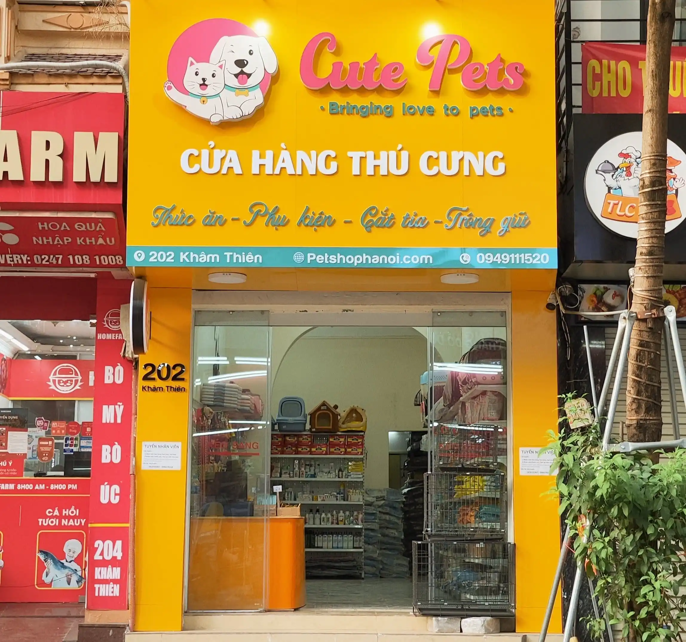 Biển quảng cáo cửa hàng thú y và dịch vụ pet shop