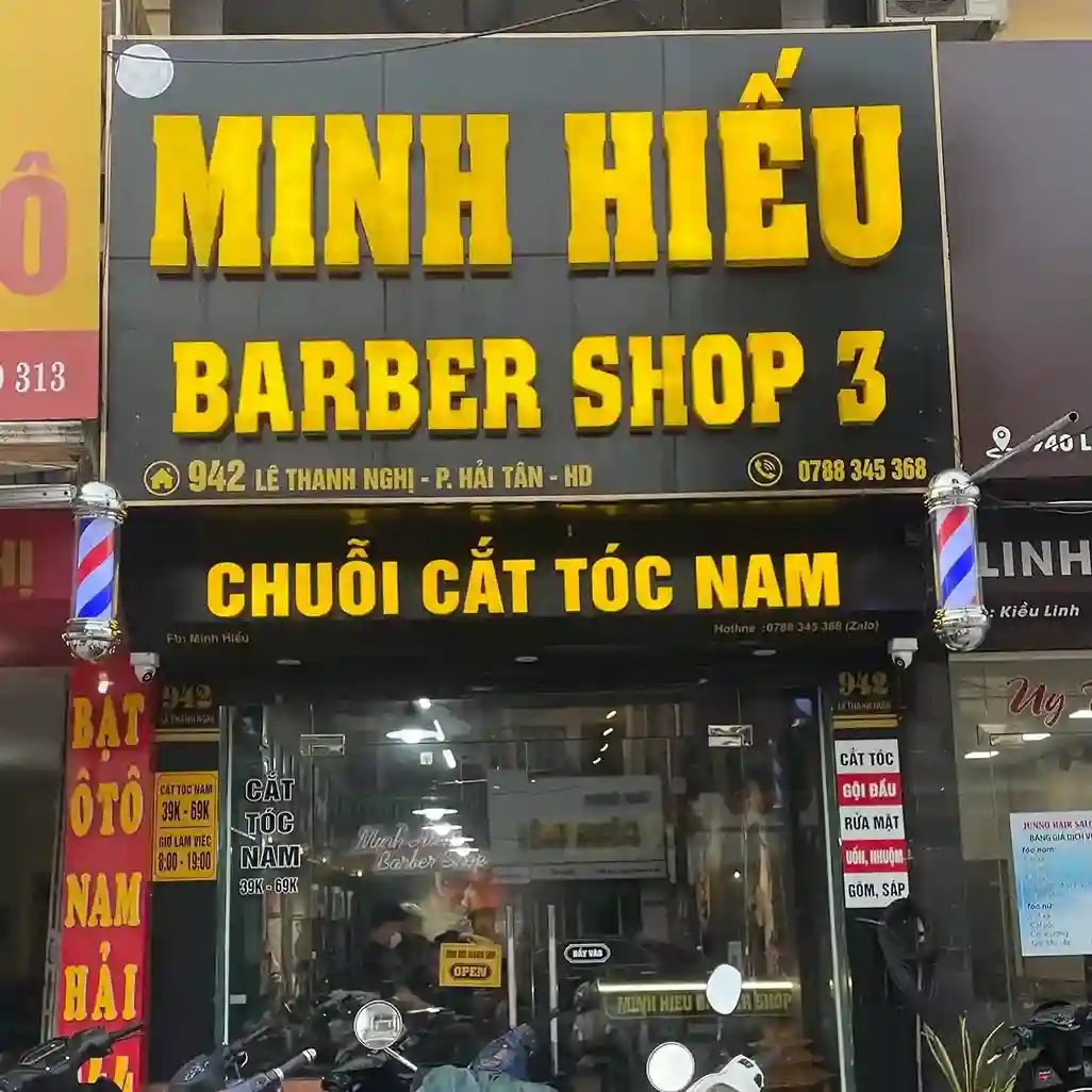 Biển Barber Shop chữ nổi inox sang trọng và bền đẹp