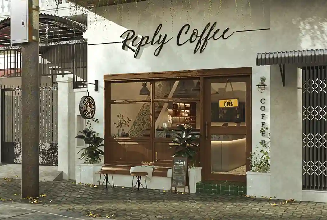 Mẫu biển quảng cáo cafe ngoài trời bắt mắt