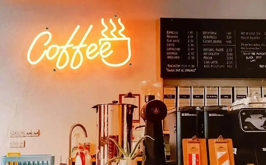 Mẫu biển neon led cho quán cafe trẻ trung