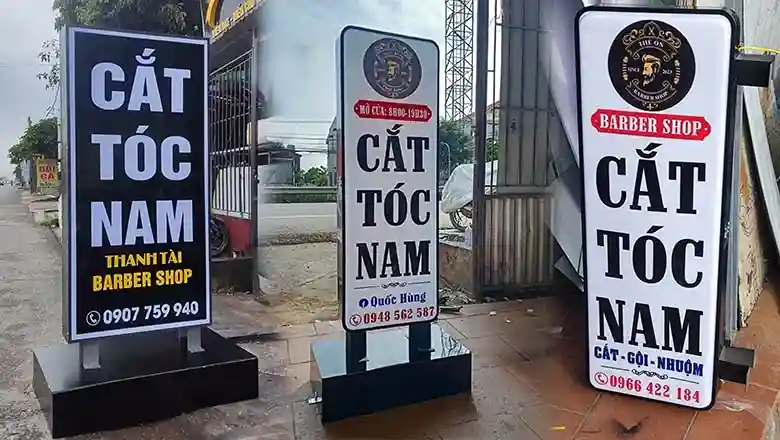 Quảng Cáo Quang Huy thi công biển vẫy cắt tóc uy tín