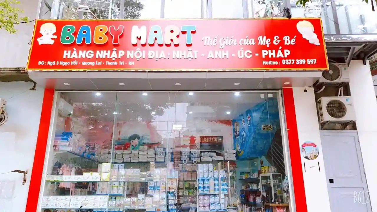 Biển quảng cáo shop mẹ và bé đẹp