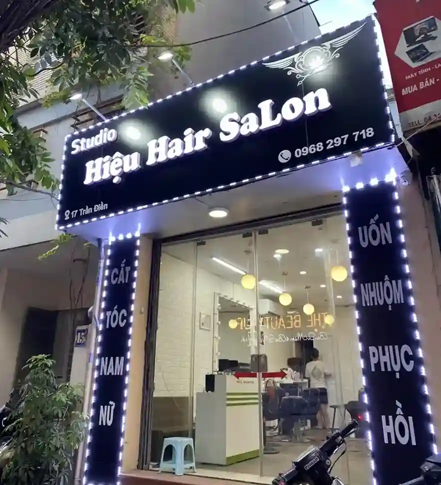 Thi công biển quảng cáo salon tóc trọn gói tại Hà Nội