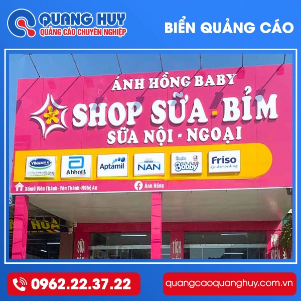 Biển Quảng Cáo Cửa Hàng Sữa