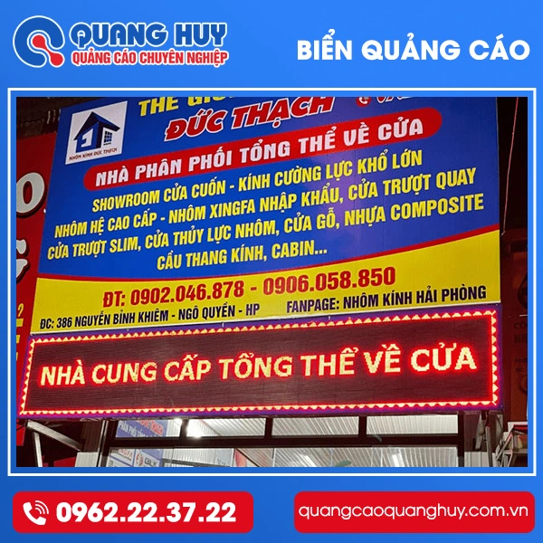Biển Quảng Cáo Nhôm Kính