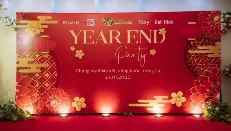 backdrop year end party