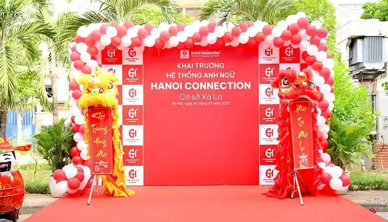 thi công backdrop khai trương