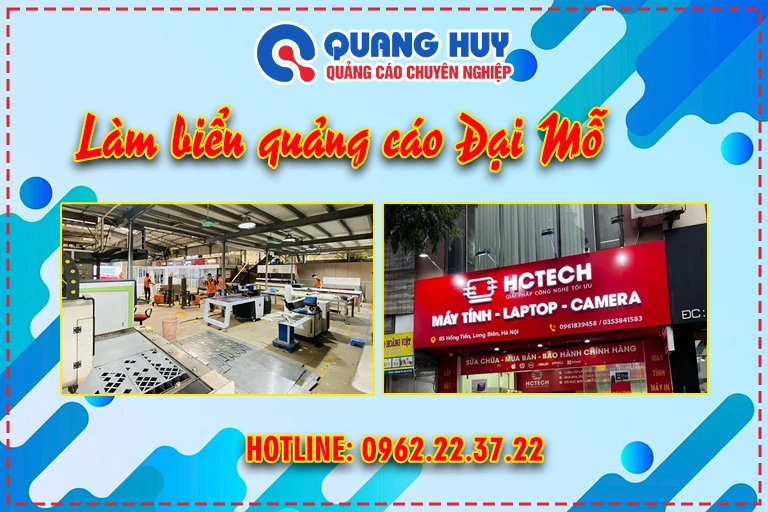Làm biển quảng cáo giá rẻ tại Đại Mỗ chuyên nghiệp