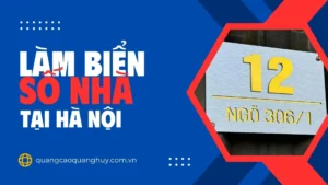 Làm biển số nhà tại Hà Nội - Quảng cáo Quang Huy